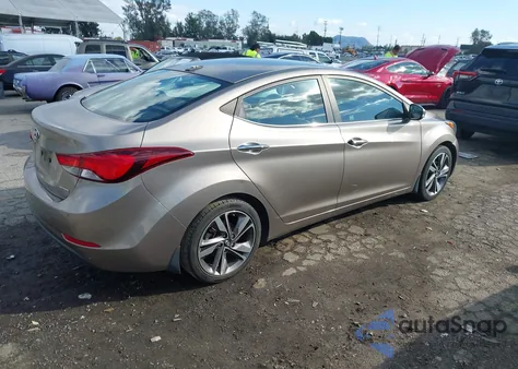2014 Hyundai Elantra Limited z USA, uszkodzony, nr VIN 5NPDH4AE3EH469475